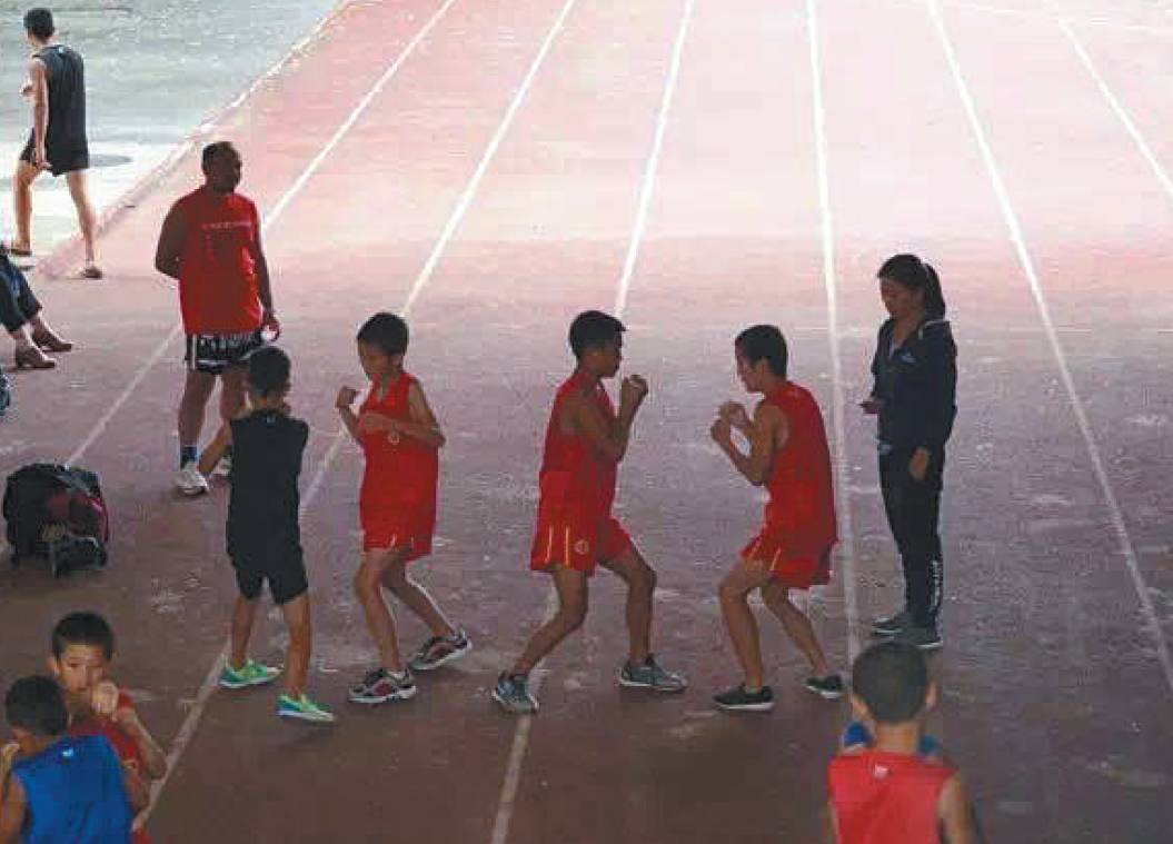 ▲孩子们在阿坝州马尔康场馆训练。曹宗文 姜胜南 摄